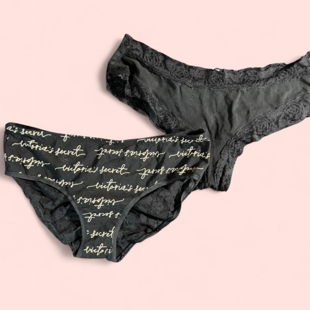 New  Size‎ Medium Black Victoria's Secret lace underwear bundle